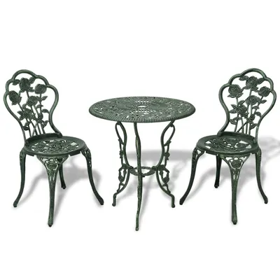   3-piece bistro set, cast aluminum
