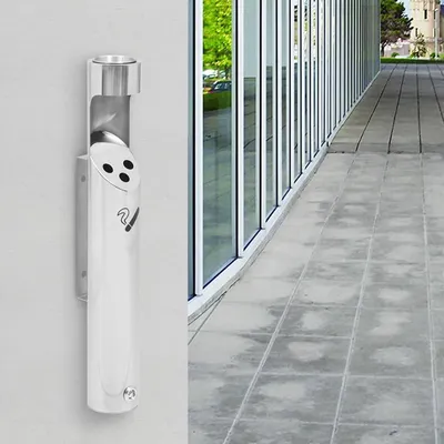    Wall-Mounted Ashtray Stainless Steel