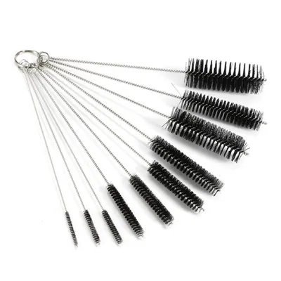 10Piece Cleaning Brush Set, Nylon Strip Brush, Stainless Steel Brush