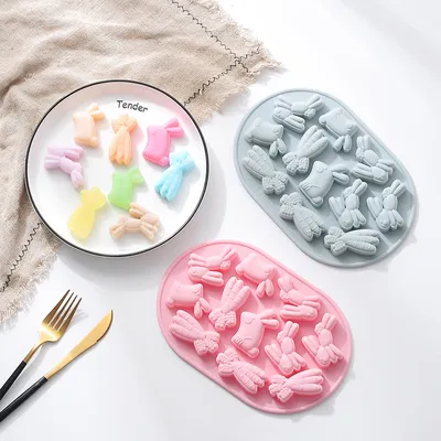 11 Rabbit Silicone Mold Carrot Chocolate Candy