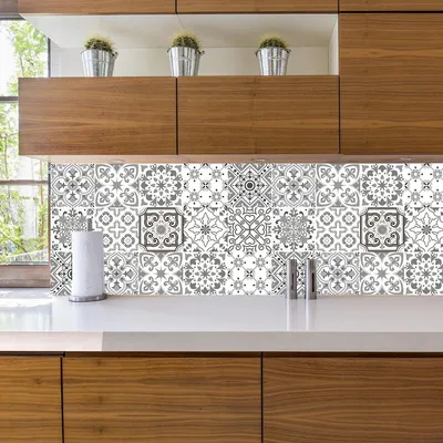 10 Pieces European Style Frosted Matte Film Tile Sticker