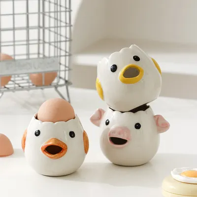 Small Egg White Separator Cartoon-shaped Ceramic
