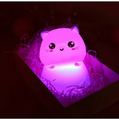  New Coffee Cat Silicone Pat Light