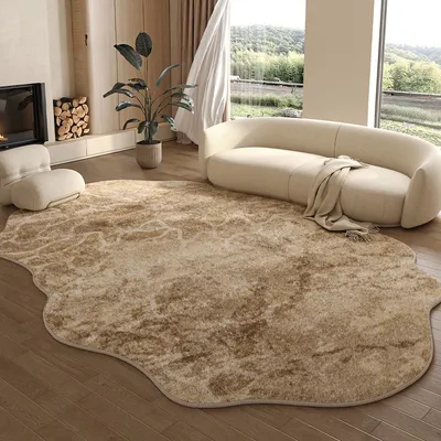 Irregular Shaped Cashmere Like Carpet For The Living Roomabsorbs Water And Oil