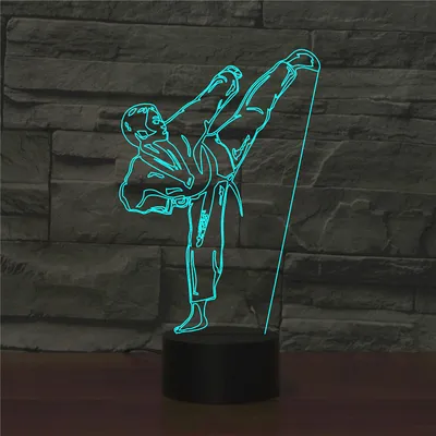  new karate 3D light colorful touch remote control light