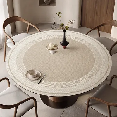 Round Waterproof And Oil-resistant Table Mattablecloth
