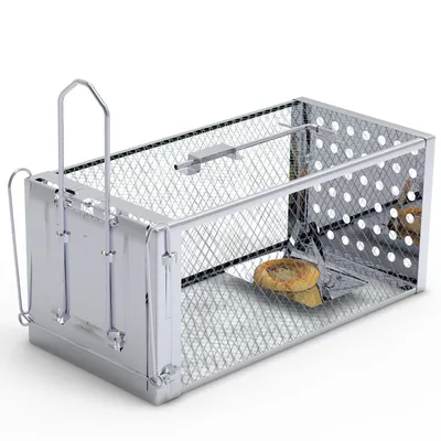 1Pc Single Door Rat Trap Cage Humane Rodent Trap Mouse Trap Indoor Outdoor For Small Rodents Mice Voles Hamsters
