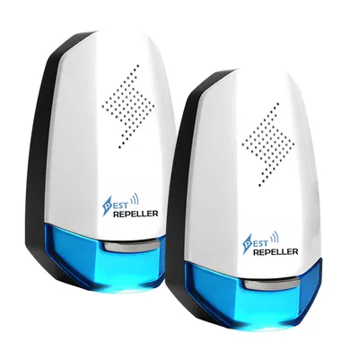 2 Pack Ultrasonic Pest Repeller With Night Light Plug In Pest Mice Repellent Indoor Roach Bed Bug Mouse Rodent Mosquito Killer For Bedroom Garage Warehouse Office For Spring Summer
