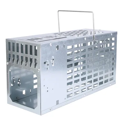 1Pc One Door Humane Live Mouse Trap Reusable Metal Rat Rodent Cage Catch Release Continuous Capture Indoor Outdoor Pet Children Safe