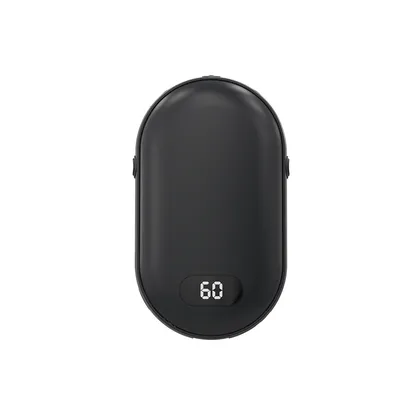 Digital Display Pebble Hand Warmer Power Bank, Double-Sided Heating Rechargeable Hand Heater For Winter
