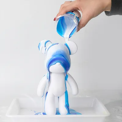 Children's Handmade DIY Violent Bear Fluid Acrylic Paint