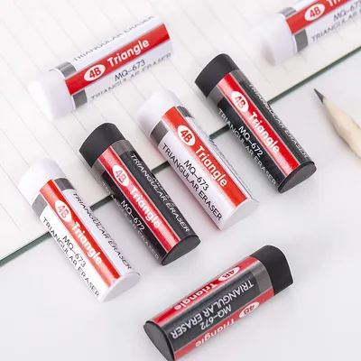 4B Triangle Black And White Only For Art Eraser