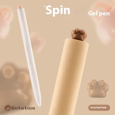 Cat's Paw Sugar Simple Quick-drying Rotating Gel Pen