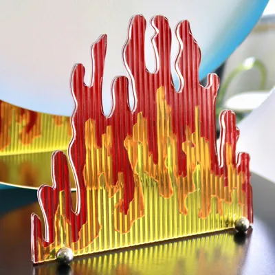 Acrylic Flame Display Table Screen Photo