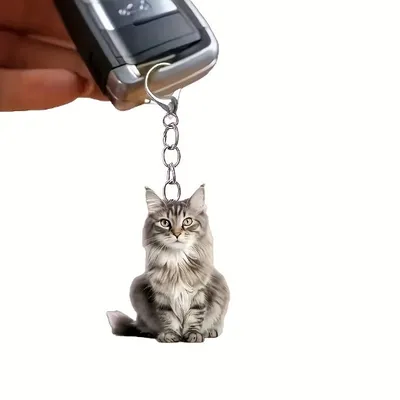 Acrylic Cow Cat Car Rearview Mirror Pendant