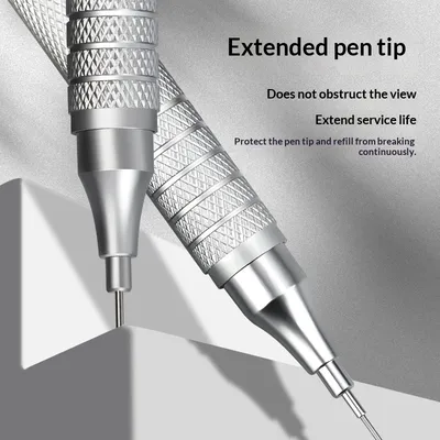 All-metal, Low-center-of-gravity Drafting And Technical Pencil