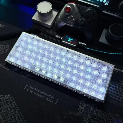 Ice Carbon Pattern Matte Translucent Carbon Fiber Keycaps