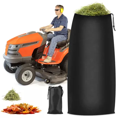 1Pc Lawn Tractor Leaf Bag 54 Cubic Feet Standard Garden Waste Collecting Bag With 112in Opening For Riding Lawn Mower Rubbish Bag Outdoor