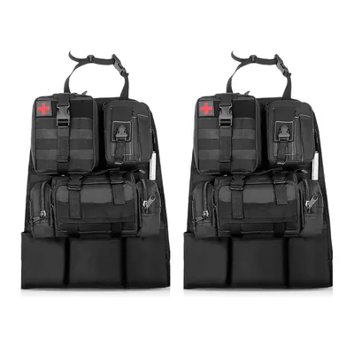 2 Set-Storage Bag, Back Seat Organizer With 3 Detachable Pouches, Tool Room, Warehouse, Outdoor Activity Use