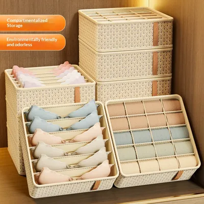 3-in-1 Divided Storage Box For Underwear, Socks & Bras