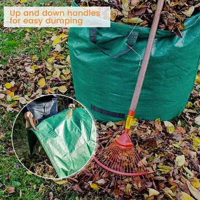 2X 500 2X272 L Large Garden Waste Bags Refuse Heavy Duty Sacks Grass Leaves Rubbish Bag
