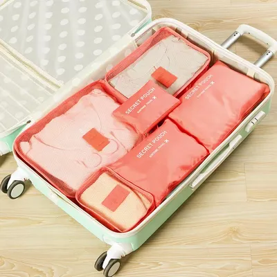 Korean Version Travel Storage Bag 6-piece Set, Waterproof Clothing Organization Bag, Travel Storage Bag 6-piece Set