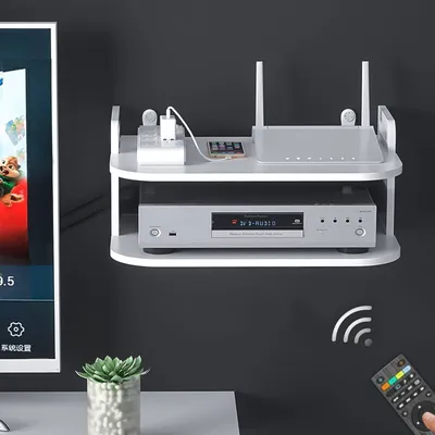 Wall Mount Router Storage Rack Floating Shelf For TV SKY BOX CD DVD Game Console