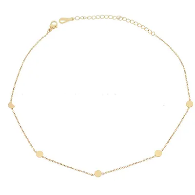 18K Gold-plated Titanium Steel Simple Gold Beanie Clavicle Chain