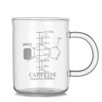 1PCS High Borosilicate Glass Cup,Coffee Cup,Coffee Shared Cup With Scale Marking