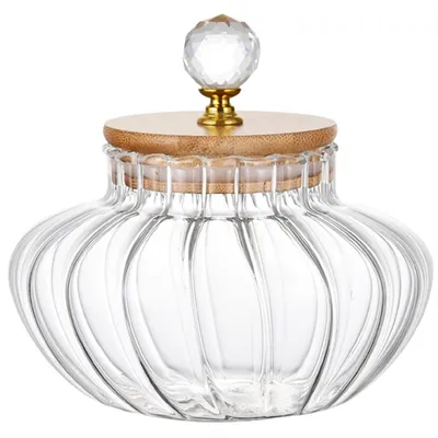 1Pcs High Borosilicate Glass Strip Sealed Jar,Kitchen Storage Jar, Coffee Jar