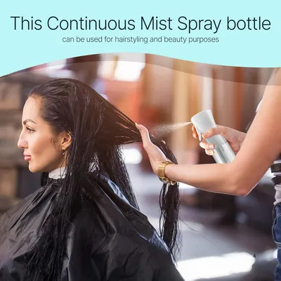 Spray Bottle For Hair Continuous Mister Spray Bottle For Hairstyling, Cleaning, Plants, Pets, Barbers, Salons, Essential Oil Scents