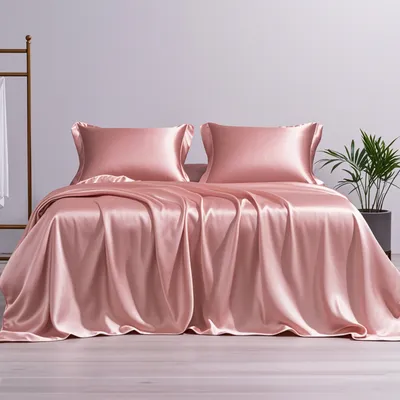 19 M Silk Bed Sheet Fitted Sheet Four-piece Set