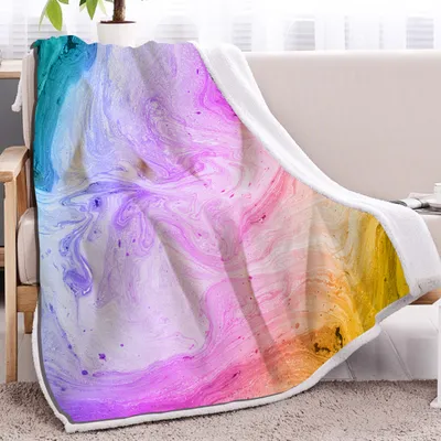1pc Of High Weight Soft And Warm, Simple Color Gradient Patterned Lamb Wool Blanket, Versatile Sofa, Good Companion, Office Nap Blanket, Also Suitable For Camping