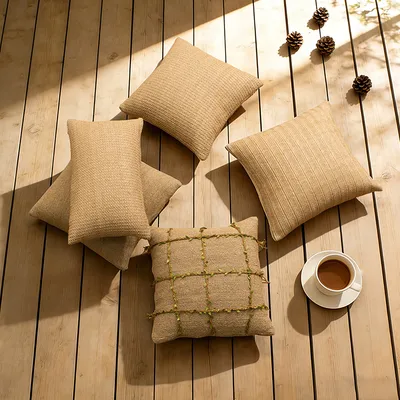Modern Minimalist Throw Pillow Japanese-style Luxury Wicker Back Cushion Cover