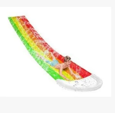  New Pvc Rainbow Cloud Water Slide Parent-Child Outdoor Lawn Water Slide