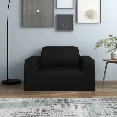   Stretch Sofa Cover Polyester Jersey   Stretch Sofa Cover 2-Seater Polyester Jersey