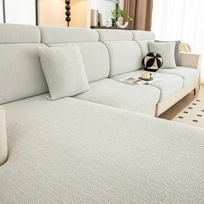 All-Season Solid Wood Sofa Full-Coverage Non-Slip Seat Cushion Cover