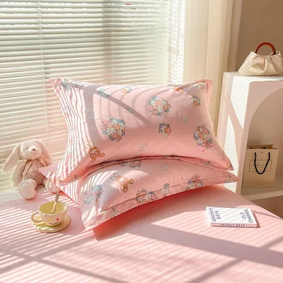 A Pair Of 100 Cotton Twill Pillowcases For Spring And Autumn