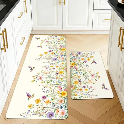 Crystal Velvet Kitchen Floor Mat That Absorbs Water And Oil And Resists Stains