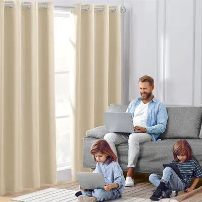 Amazon Cross-border Curtain Thickened Non-glossy Fabric Curtain Sun-blocking Heat-insulating Shade Wholesale Modern Minimalist