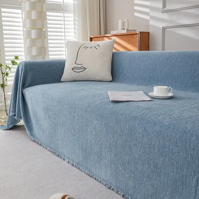 Chenille Herringbone Pattern Sofa Towel Cover Cloth Non-slip Stain Resistant All-inclusive Sofa Cover