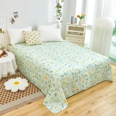 Cotton Printed Twill Single Double Bed Sheets