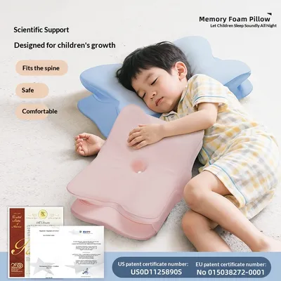 Childrens Neck Supporting Pillow Deep Sleep Memory Foam Breathable