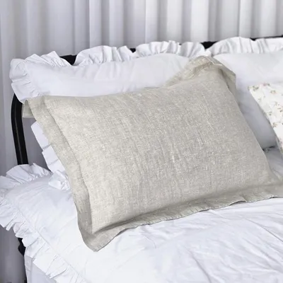 Linen Pillowcase Instagram-style For Home Use Single Piece Solid Color