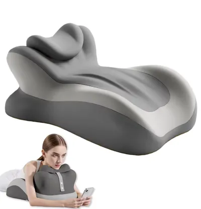 Multifunctional Memory Foam Prone Reading Pillow With Removable Headrest And Arm Support For Bed