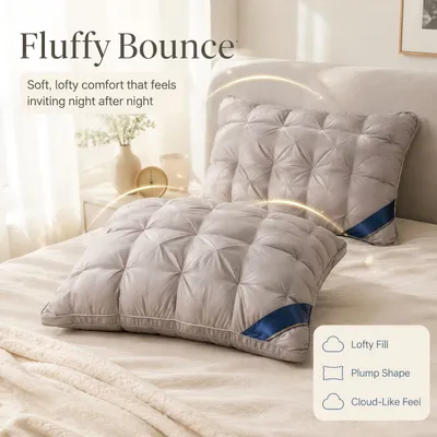 2Pcs Firm Support Pillow Quilted Extra Filled Hotel Quality Pillows Pair