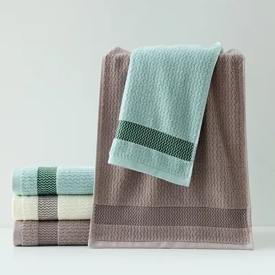 Absorbent Thickened Water-pattern Face And Body Towels For Everyday Home Use