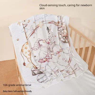 Cartoon Childrens Printed Gauze Bath Towel