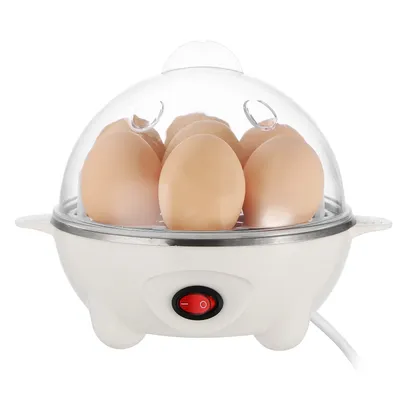 1Pc Electric Egg Cooker For Daily Breakfast Preparation 7-Capacity Hard-Boiled Egg Maker With Auto-Off Measuring Cup For Hard Boiled Steamed Vegetables Seafood Dumplings