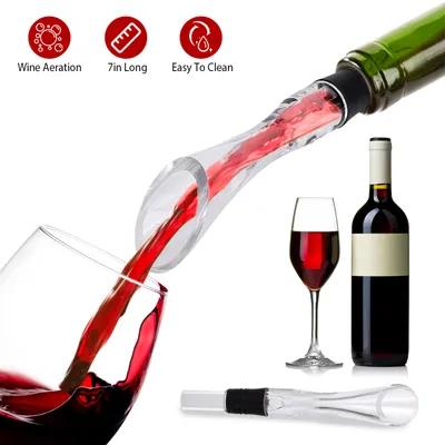 1Pc Wine Aerator Pourer Spout Decanter Spout Attachable In-Bottle Wine Drip Stopper